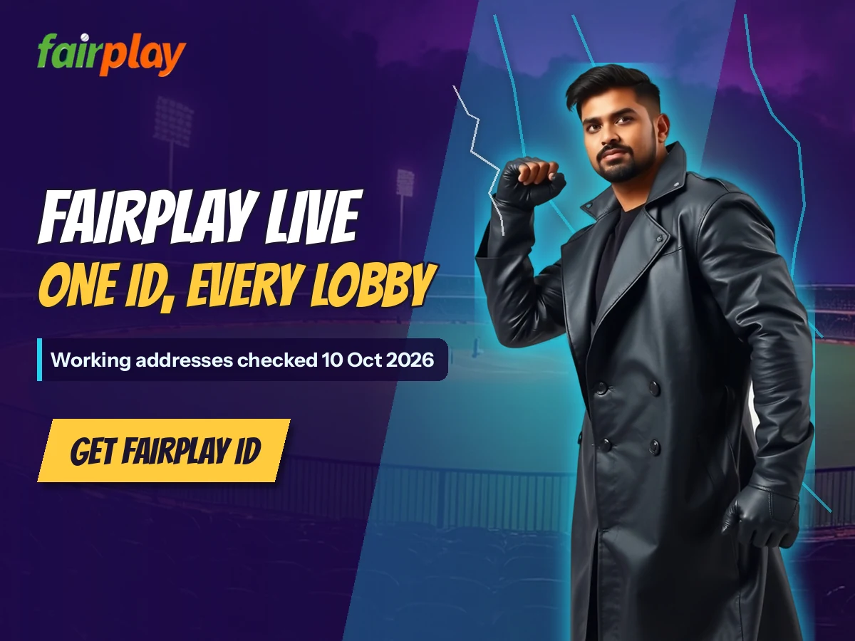 FairPlay banner with a bearded man in a long black leather coat raising his fist beside the words FairPlay Live: One ID, every lobby